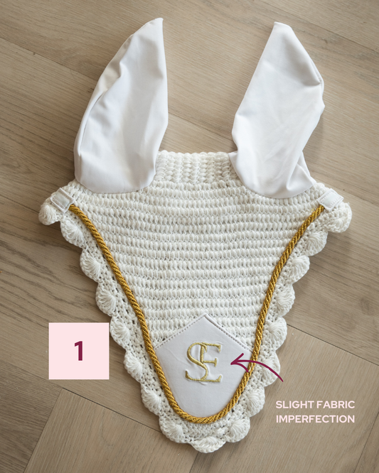 White & Gold  Ear Bonnets