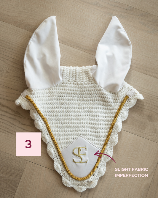 White & Gold  Ear Bonnets