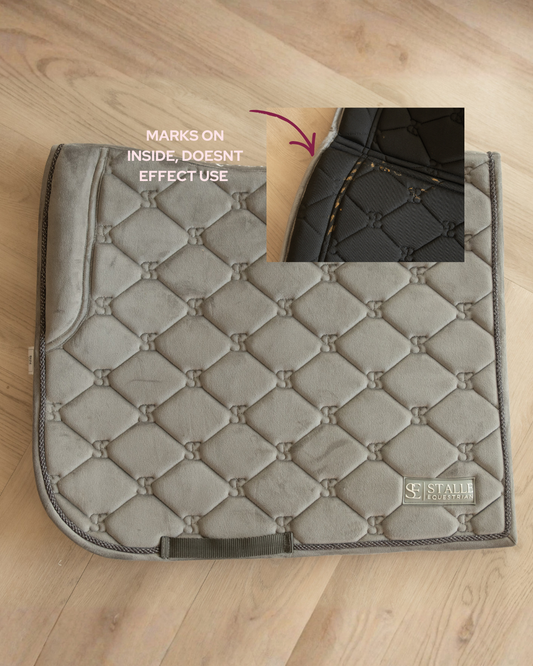 Grey Velvet Dressage Saddle Pad