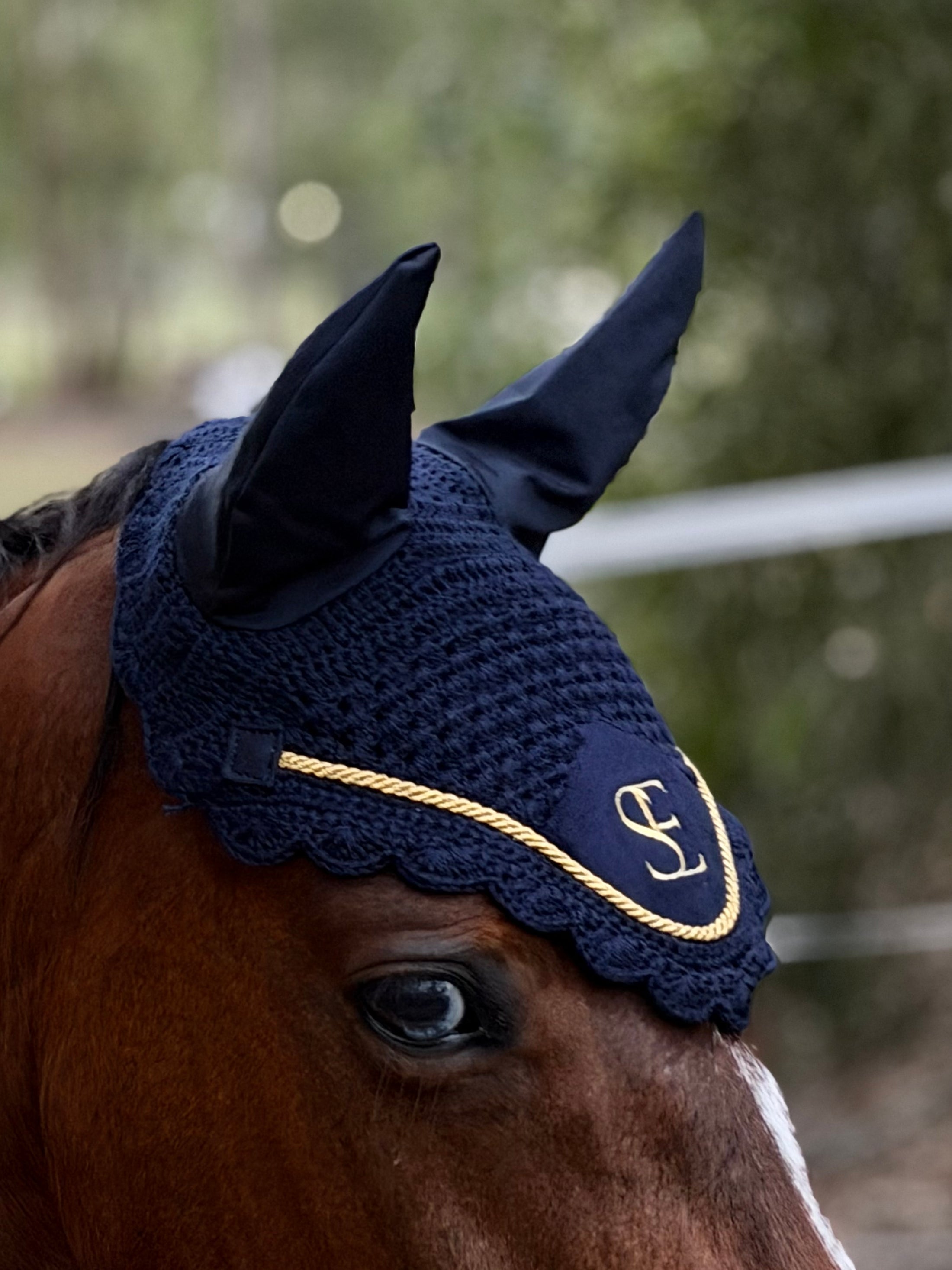 Navy Ear Bonnet