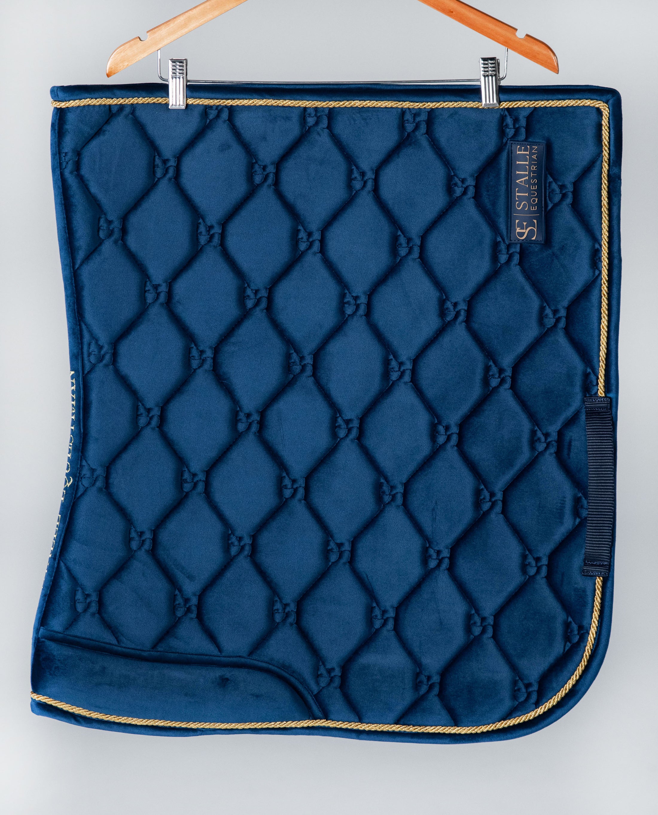 Velvet Dressage Saddle Pad - Blue