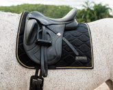Velvet Dressage Saddle Pad - Black