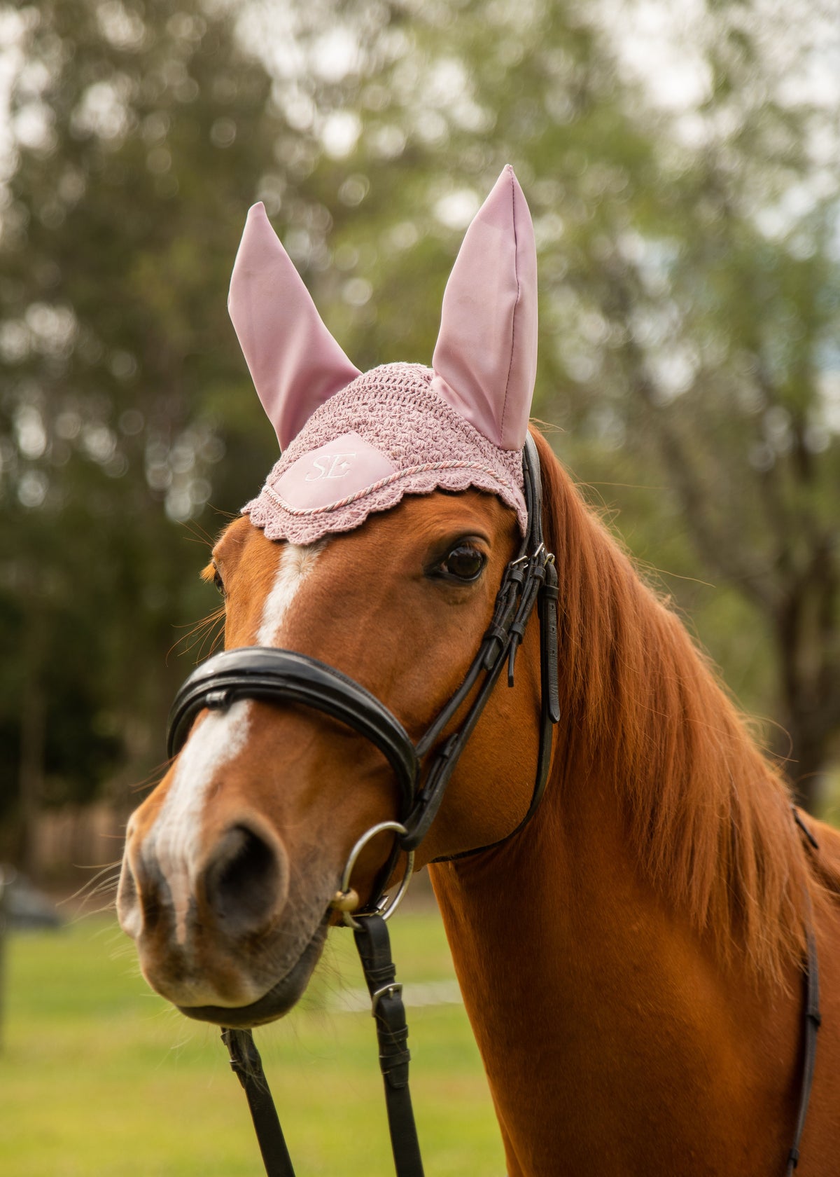 Dusty Pink Ear Bonnet (New shape)