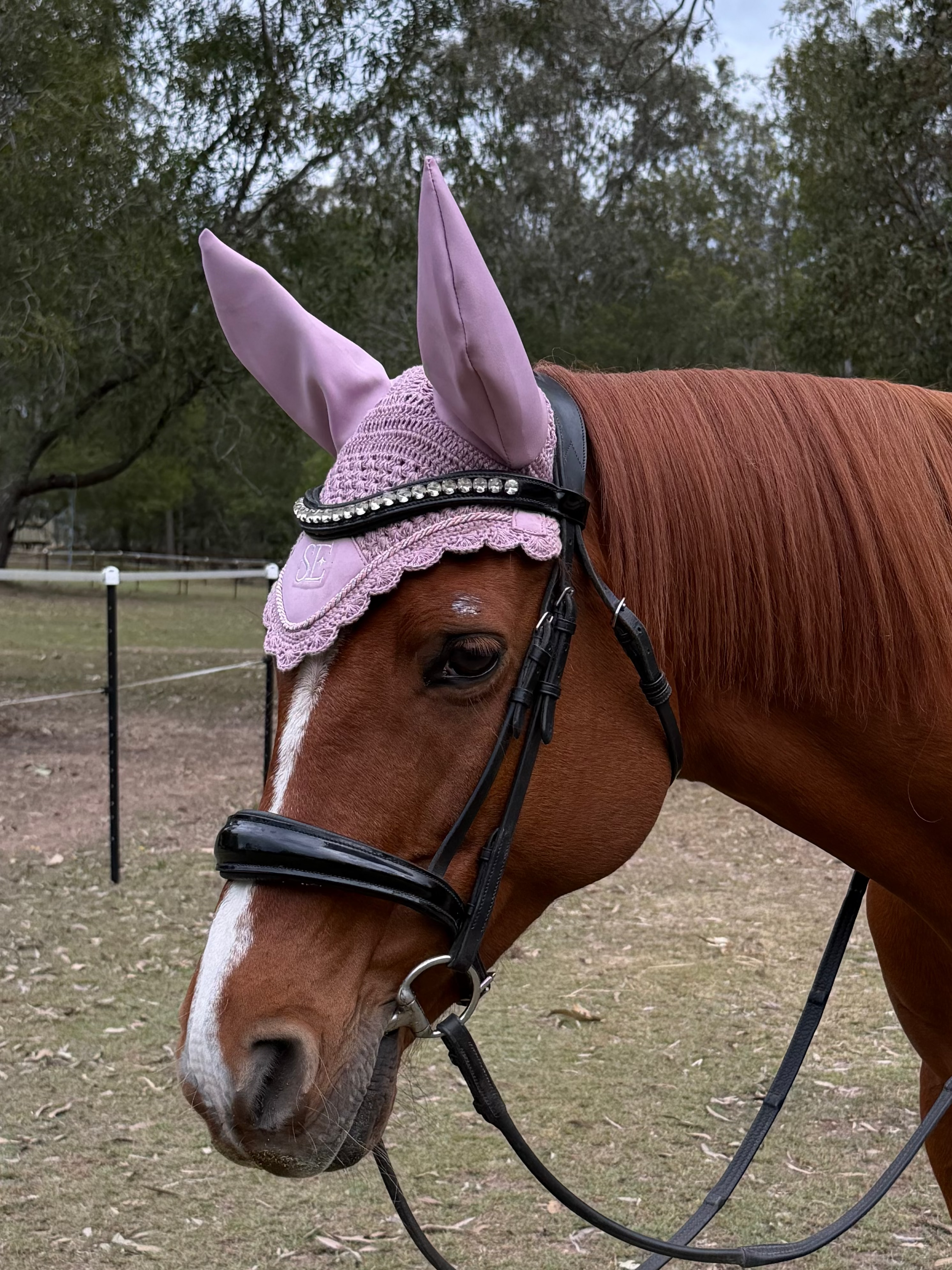 Dusty Pink Ear Bonnet (New shape)