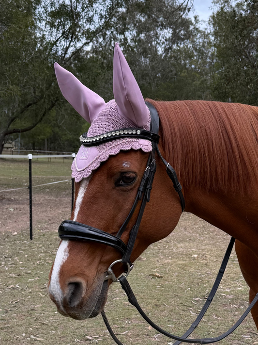 Dusty Pink Ear Bonnet (New shape)